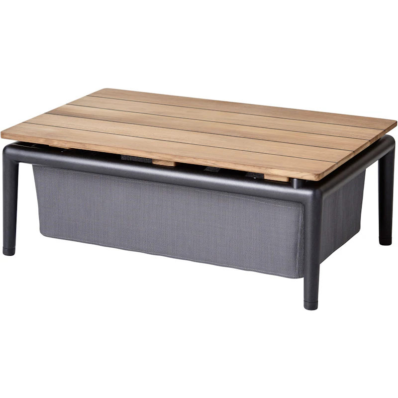 Conic Box Bord 74x52 cm Grey, TexTeak Bordplade