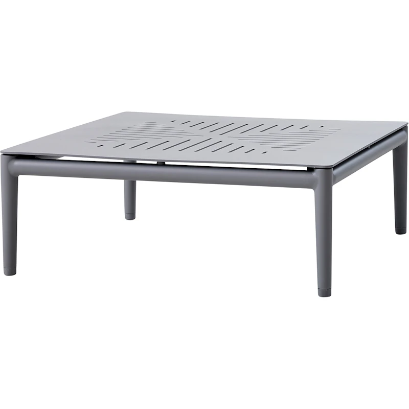 Conic Sofabord 75x75 cm Light Grey, Aluminum