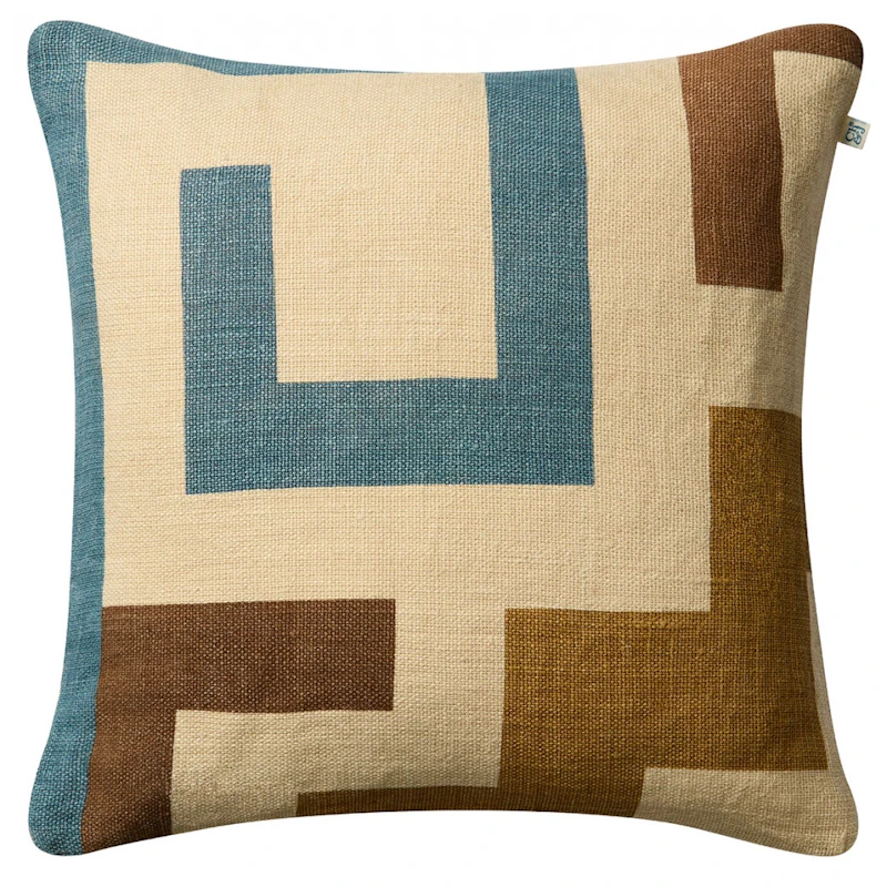Aman Pudebetræk 50x50 cm, Heaven Blue / Taupe / Khaki