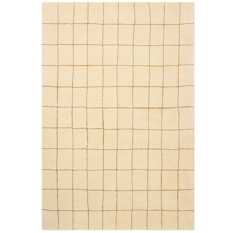 Chakra Rug, Off White Tæppe 180x270 cm, Masala Yellow