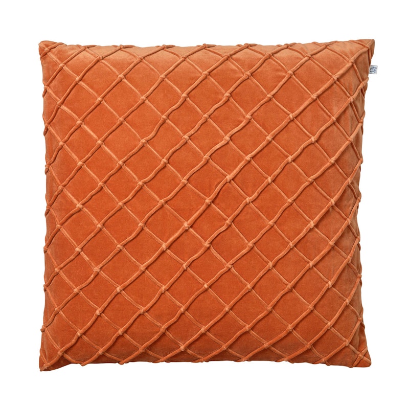 Deva Velvet Pudebetræk 50x50cm, Orange