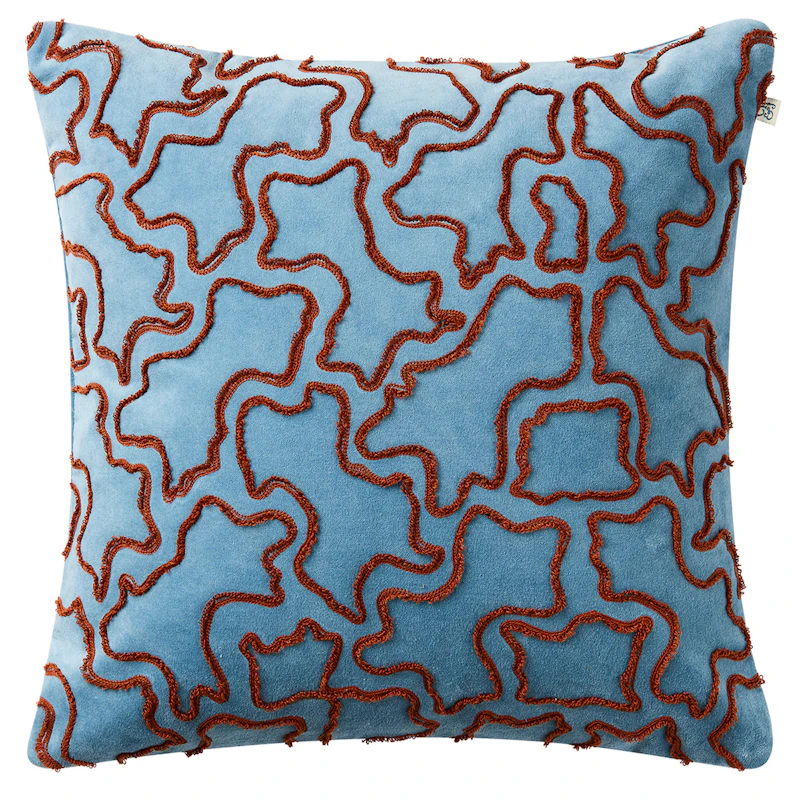 Ganga Pudebetræk, Terrakotta / Himmelblåt