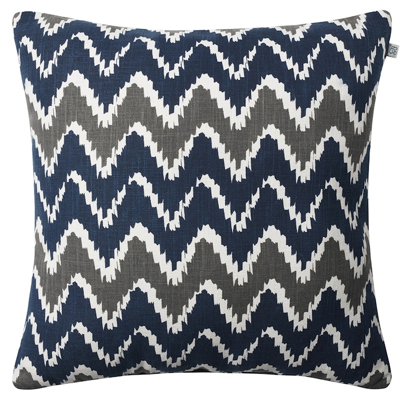 Ikat Bangalore Udendørspude 50x50 cm, Navy/Grey
