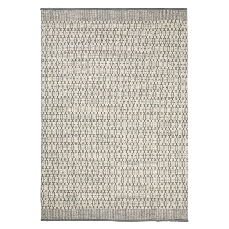 Mahi Uldtæppe 170x240cm, Offwhite/ Grå
