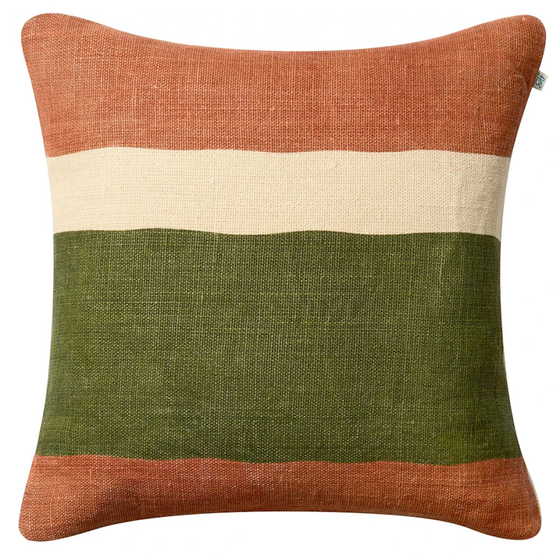 Manali Pudebetræk 50x50 cm, Apricot Orange / Cactus Green