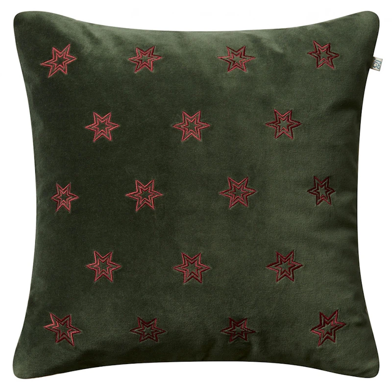 Star Pudebetræk 50x50 cm, Skovgrønt