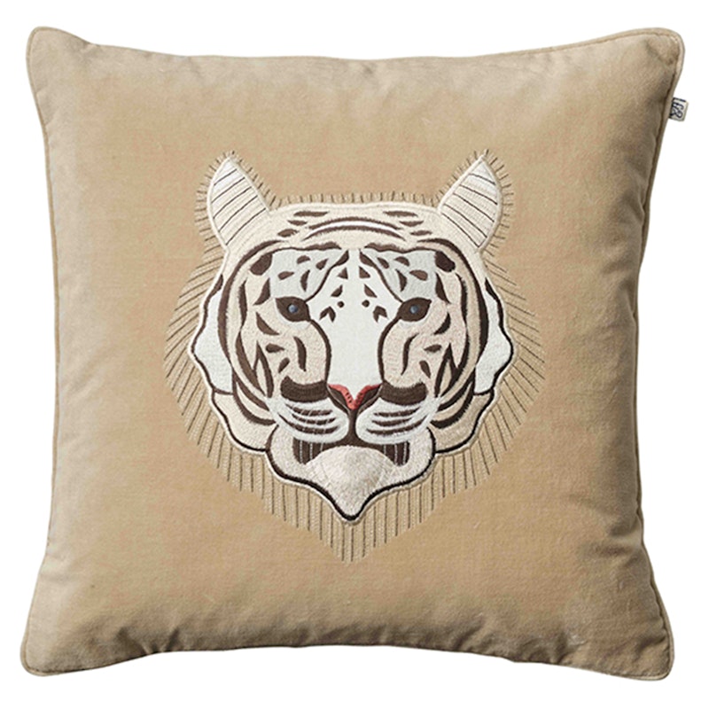 White Tiger Pudebetræk 50x50, Beige