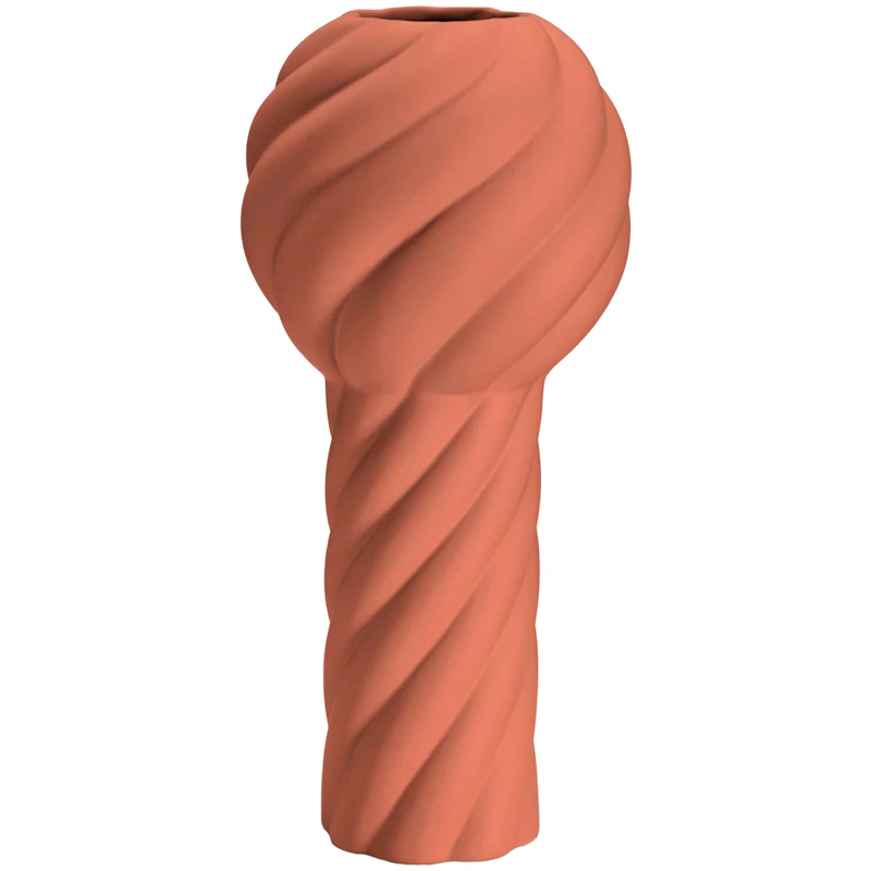 Twist Pillar Vase 34 cm, Rød