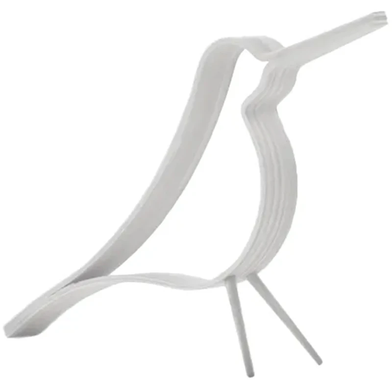 Woody Bird Dekoration 14 cm, Hvid