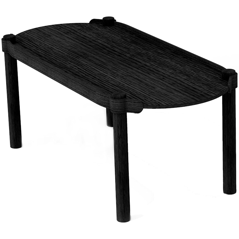 Woody Sofabord 50x105 cm, Black Stained Oak