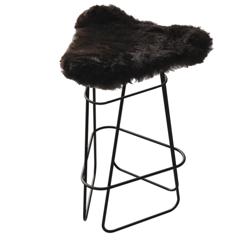Iceland Barstol 65 cm, Sort / Shorn Black