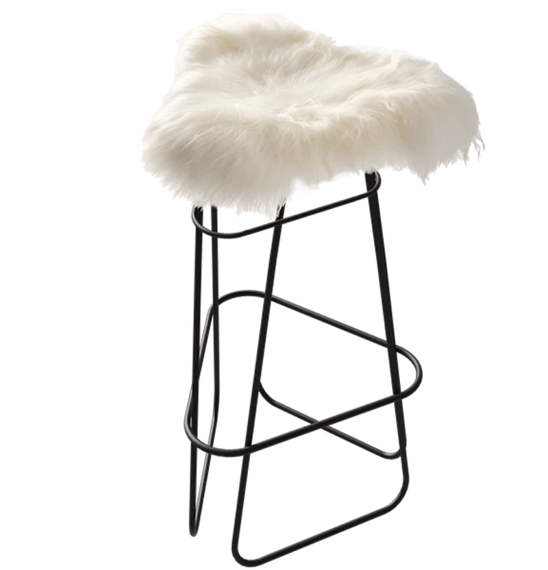 Iceland Barstol 82 cm, Sort / Wild White