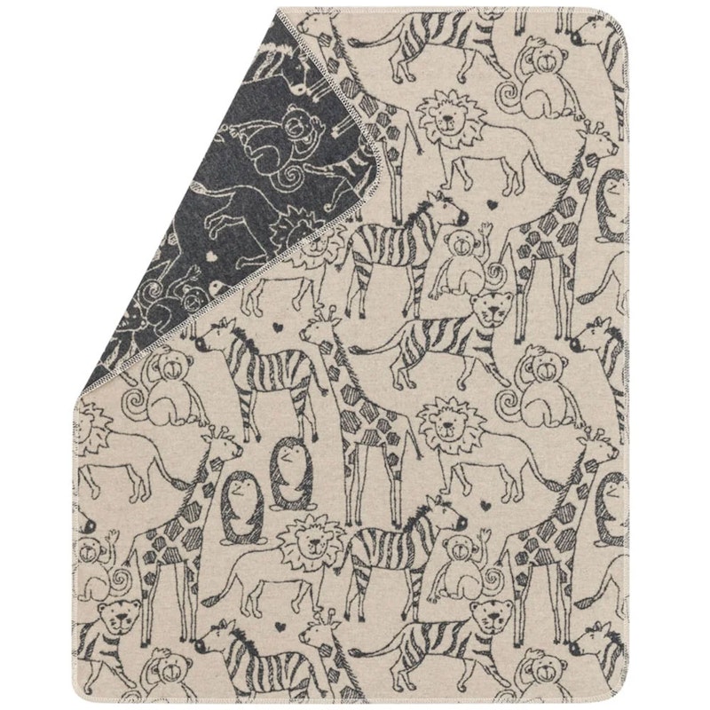Juwel Babytæppe 70x90 cm Safari Animals, Beige / Gråt