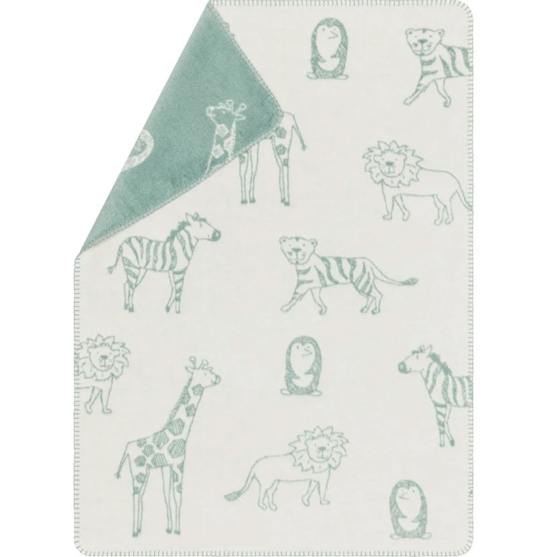 Panda Babytæppe 75x100 cm In the jungle, Light Green