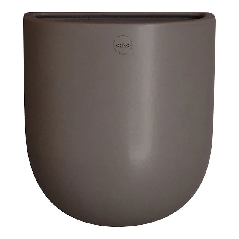 Cut Wall Pot Medium, White Vægkrukke, M Dust