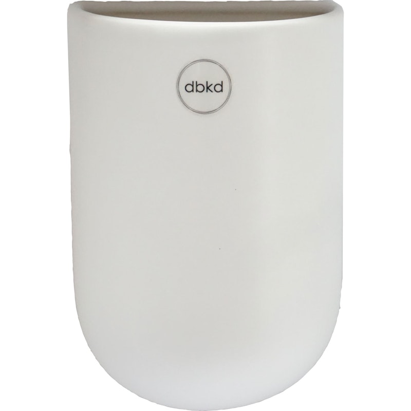Cut Wall Pot Medium, White Vægkrukke, M Hvid