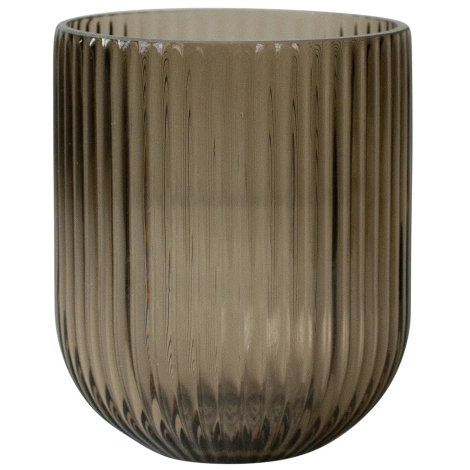 Dbkd Simple Stripe Vase 14 Cm - Vaser Glas Brun - 20221501b
