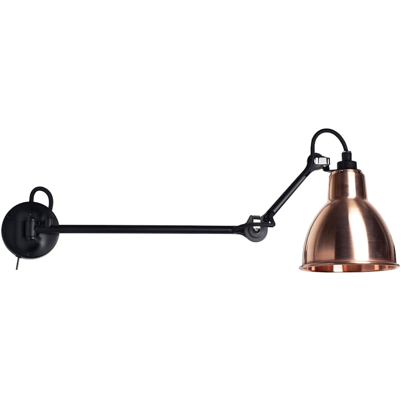 Lampe Gras N°204 L40 SW Væglampe, Råt Kobber