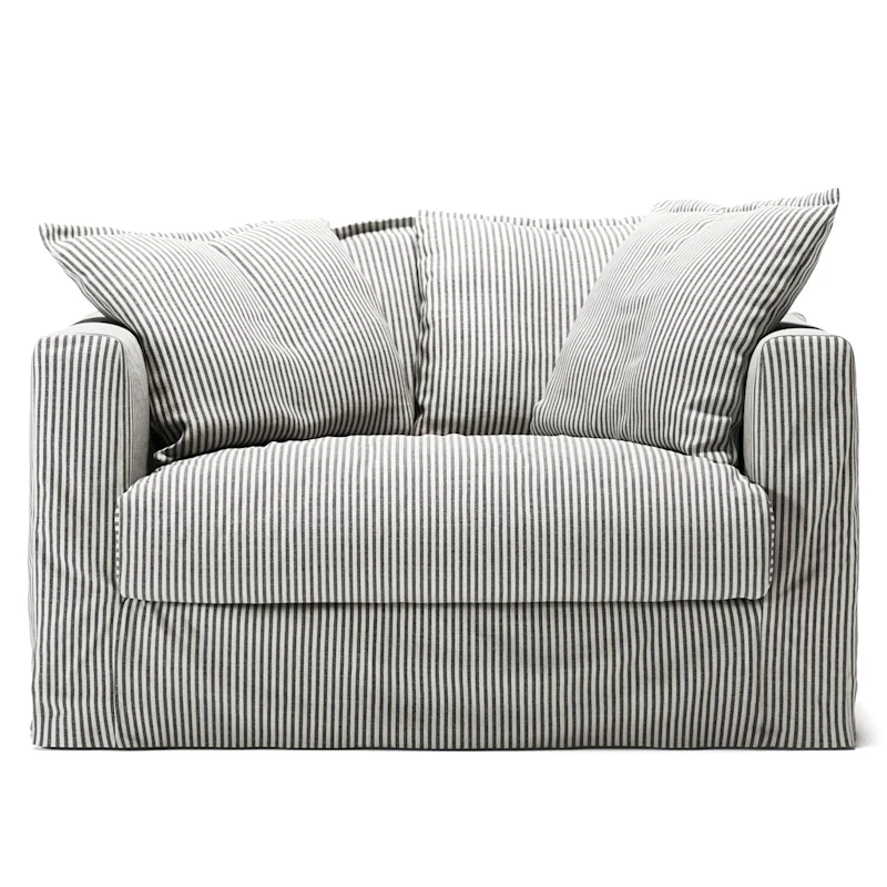 Betræk Til Le Grand Air Love Seat Hør, Ash Stripe