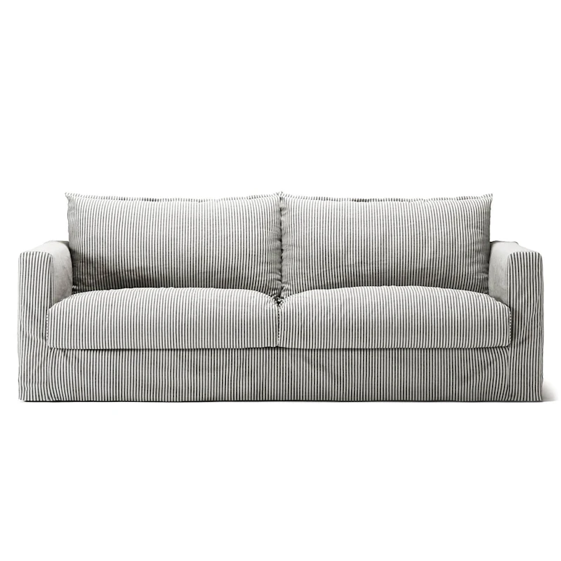 Betræk Til Le Grand Air Nou 3-personers Sofa Hør, Ash Stripe