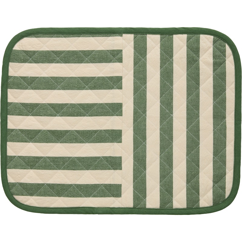 Block Stripe Dækkeserviet 35x45 cm, Grøn