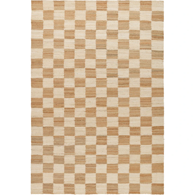 Chess Tæppe Natural Jute / Offwhite, 200x300 cm