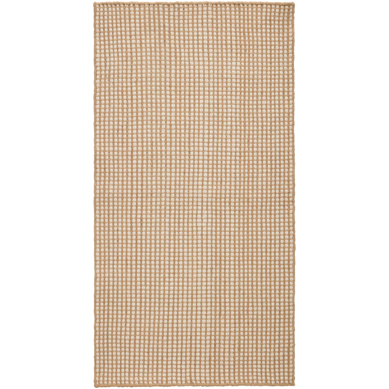 Dotted Uldgulvtæppe Naturligt, 75x150 cm