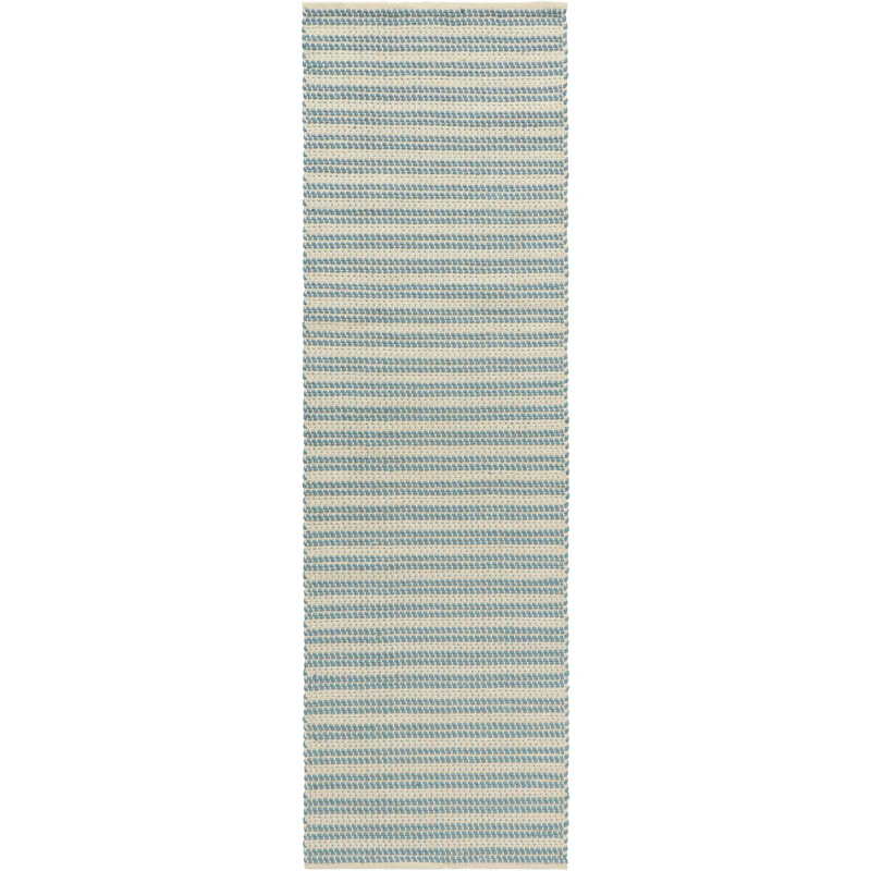Dune Tæppe Genanvendt PET 75x150 cm, Dusty Blue / Off-white