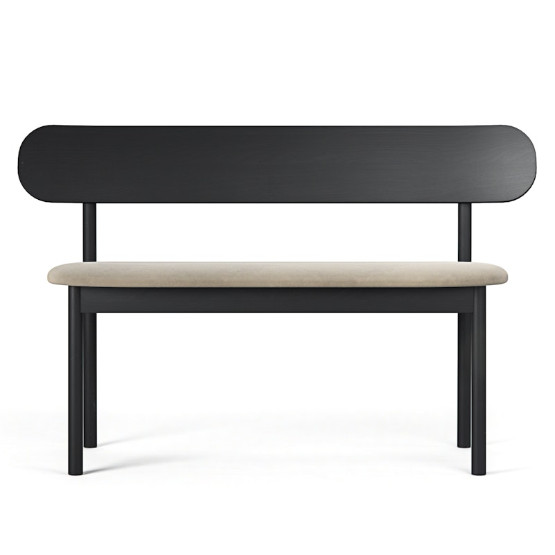 Elephant Bænk Black / Beige Velvet