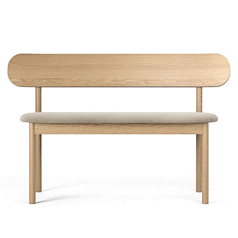 Elephant Bænk Oak / Beige Velvet