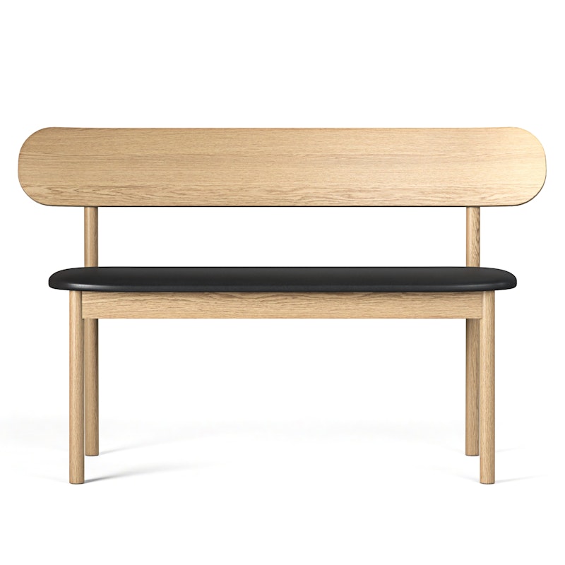 Elephant Bænk Oak / Black Leather