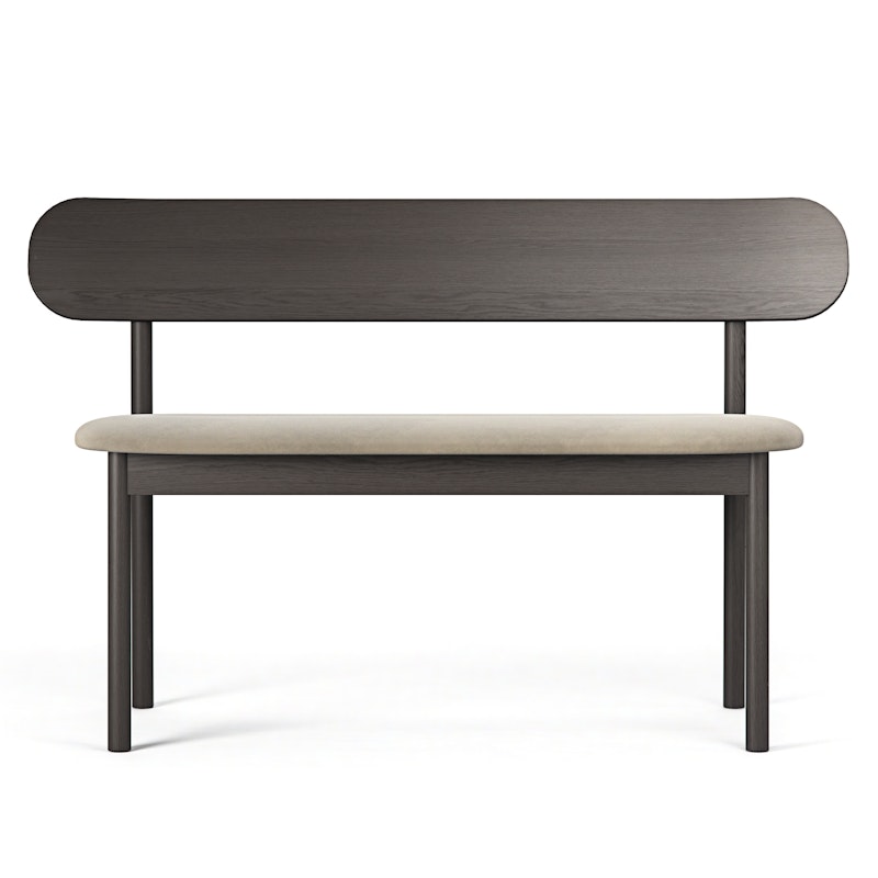 Elephant Bænk Smoked Oak / Beige Velvet