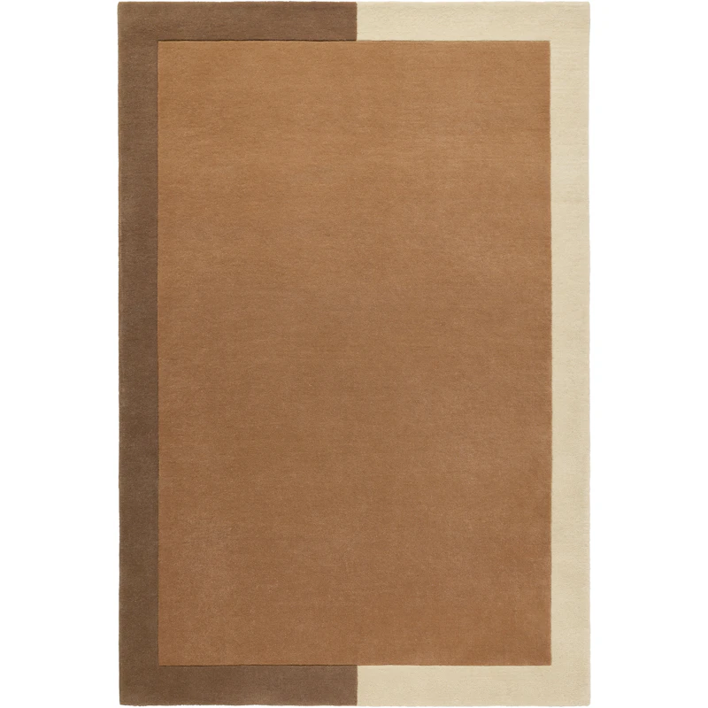 Frame Uldgulvtæppe 250x350 cm, Cinnamon / Beige