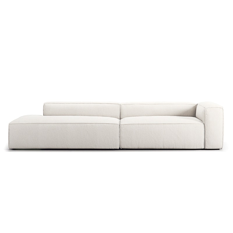 Grand 3-Personers Sofa åben ende Venstre, Steam White