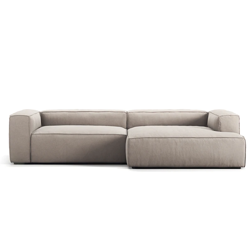 Grand 3-Personers Sofa chaiselong Højre, Sandshell Beige