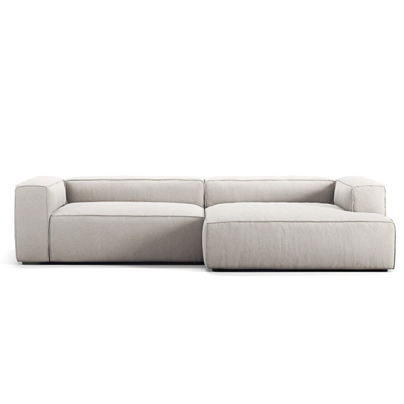 Grand 3-Personers Sofa chaiselong Højre, Moon White