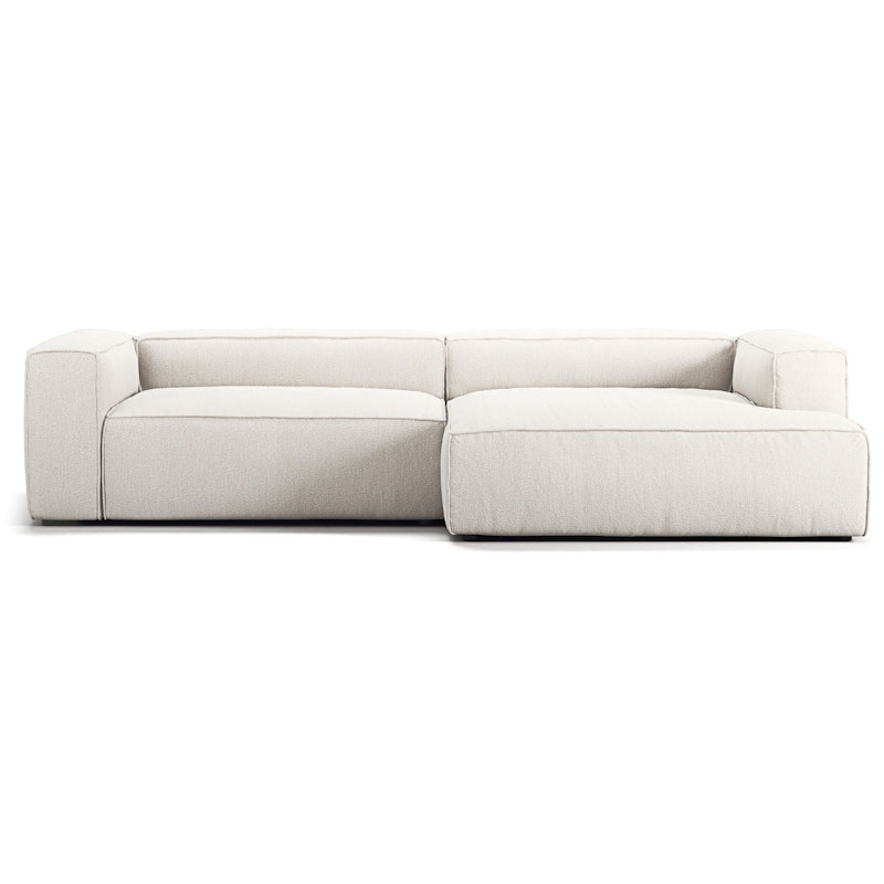 Grand 3-Personers Sofa chaiselong Højre, Steam White