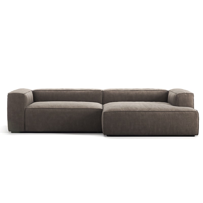 Grand 3-Personers Sofa chaiselong Højre, Mole Brown