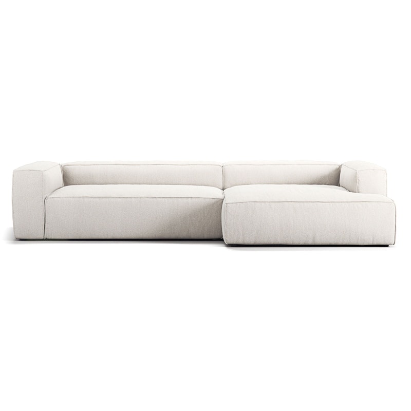 Grand 4-Personers Sofa chaiselong Højre, Steam White