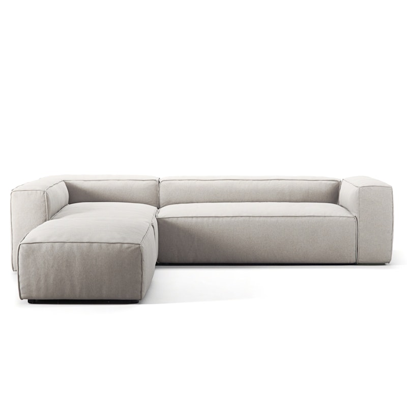 Grand 4-Personers Sofa Divan Venstre åbent endestykke, Moon White