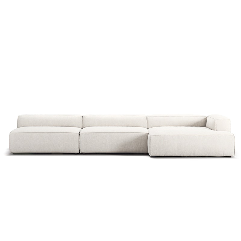 Grand 5-Personers Sofa chaiselong Højre, Steam White