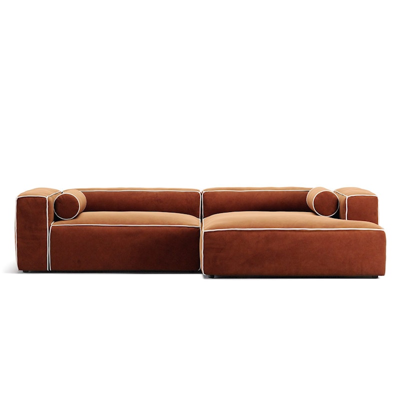 Grand Hue 3-Personers Sofa Chaiselong Højre, Copper Glow / Moon White