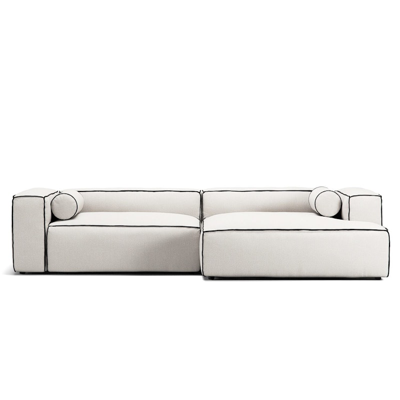 Grand Hue 3-Personers Sofa Chaiselong Højre, Steam White / Mine Graphite