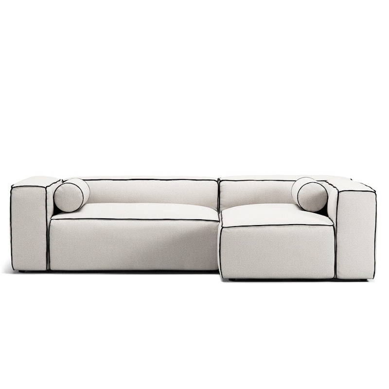 Grand Hue 3-Personers Sofa Divan Højre, Steam White / Mine Graphite