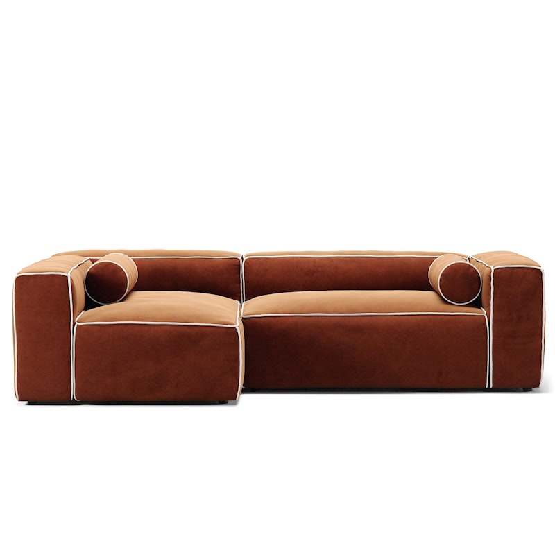 Grand Hue 3-Personers Sofa Divan Venstre, Copper Glow / Moon White