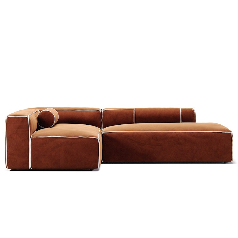 Grand Hue Loungesofa 3-Pers Åben Ende Højre, Copper Glow / Moon White