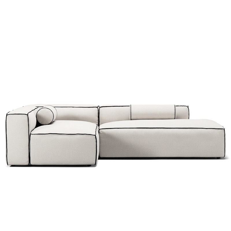 Grand Hue Loungesofa 3-Pers Åben Ende Højre, Steam White / Mine Graphite