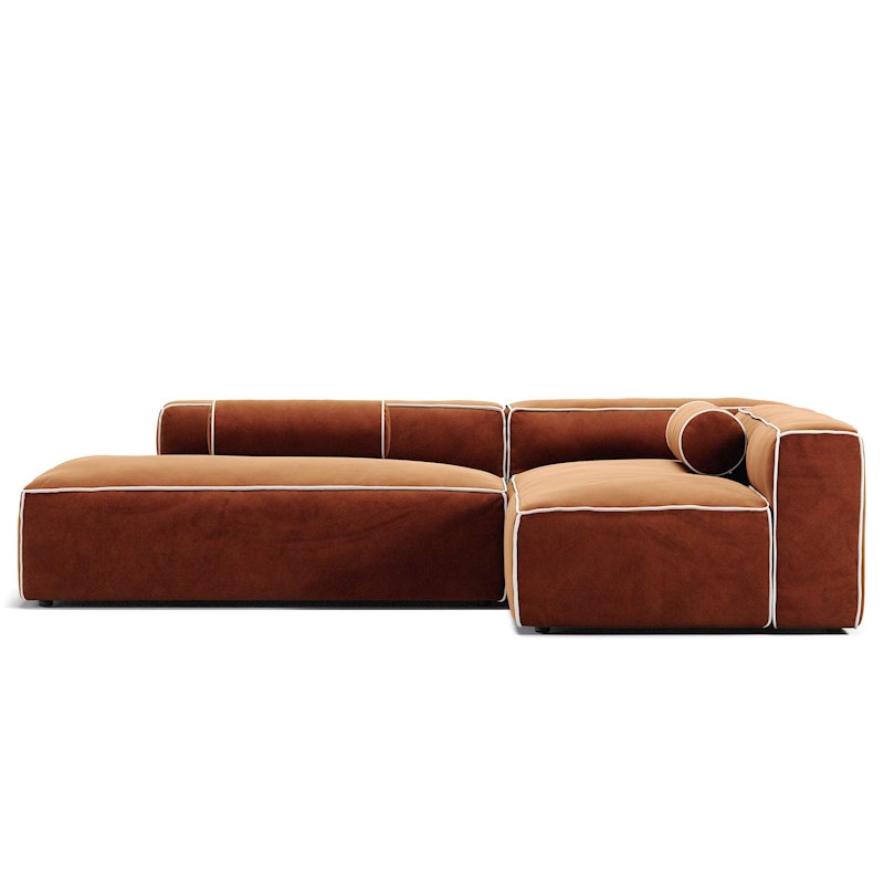 Grand Hue Loungesofa 3-Pers Åben Ende Venstre, Copper Glow / Moon White