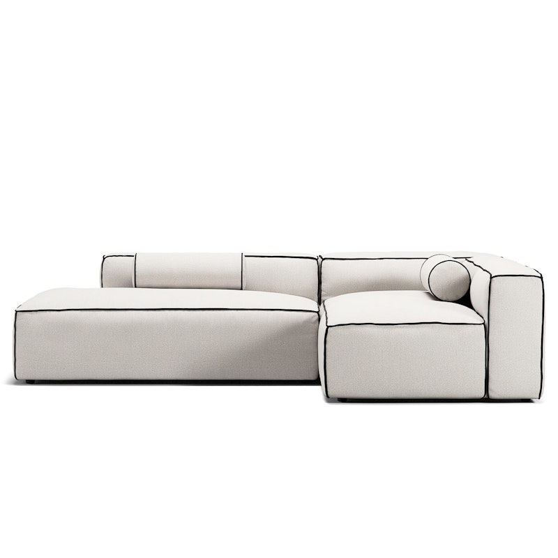 Grand Hue Loungesofa 3-Pers Åben Ende Venstre, Steam White / Mine Graphite