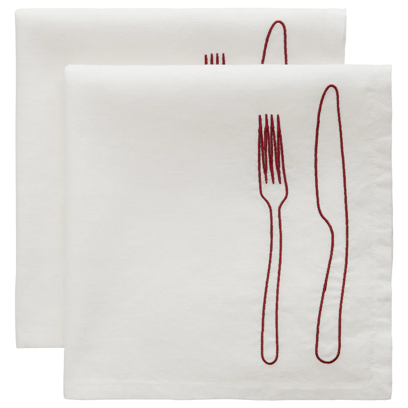La Tavola Serviet 45x45 cm 2-pak, Bourgogne